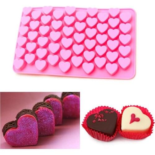 55 Mini-herz Silicone Mold Chocolate Silikon Mold Pralinen Form Backform Cake Tools Kitchen Gadgets And Accessories Chocolate