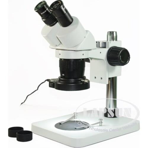 20X / 40X Inspection Dissecting Power Stereo Microscope Set System +144 LED Ring Light Lamp for Lab Industry