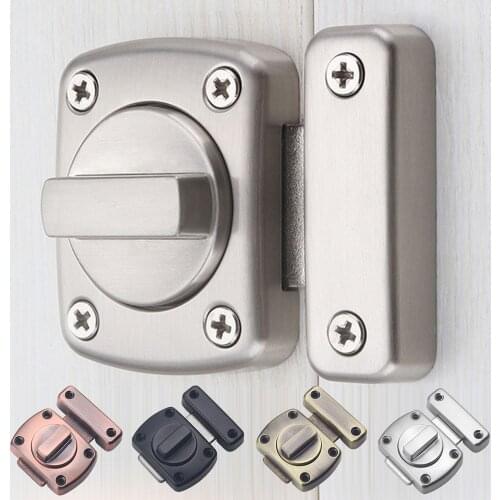 Universal Door Latch Home Security Sliding Door Lock Rotatry Switch Gate Latch Zinc Alloy Door Bolt with Mounting Screws