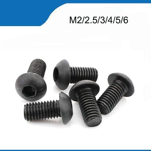 10pcs 20pcs 50pcs 10.9 GradeButton Head Screw ISO7380 M2 M2.5 M3 M4 M5 M6 M8 Hex Socket Round Button Head Screws