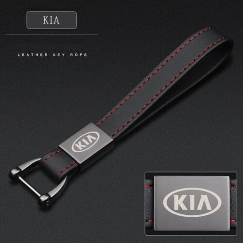 High Quality Car Key Chain Leather Pendant For Kia Motors K2 K3 K5 Sportage 3 Sorento Ceed Cerato R Rio 3 4 K2 K3 X-Line Styling