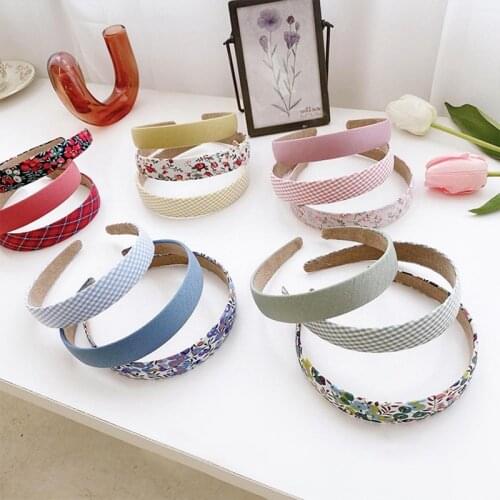 3pcs/set Womens Headband Hairband Vintage Floral Plaid Hair Accessories Headpiece Girls Head Wrap Hoop