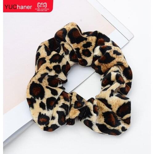 Leopard Women Accesorios Korea Ponytail Striped Hair Tie Accesorios Ladies Ring Velvet Scrunchies Hair Bands Ponytail Holder