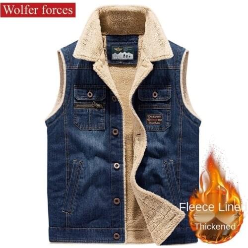 Retro New Casual Mens Denim Classic Vest Male Cowboy Man Men Vests For Waistcoat Formal Jacket Outerwear Coats Military Clothes