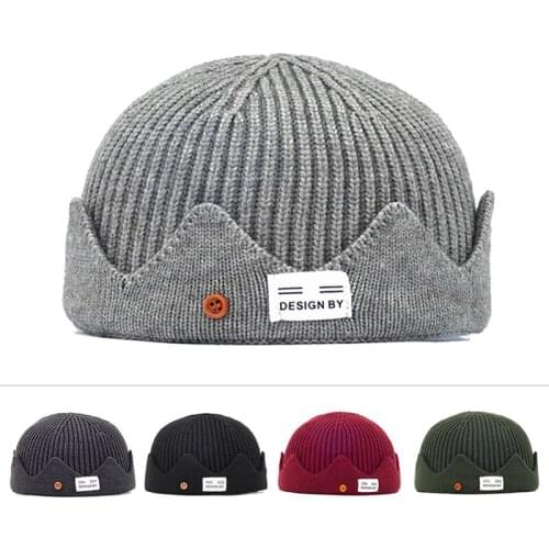 Winter Thicken Womens Hats Warm Solid Casual Crown hat Knitted Hat Men Elastic Thermal BaotouHat Hats Beaines For Cap