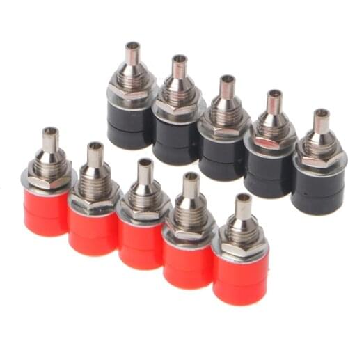 10Pcs 4mm Female Banana Plug Socket Connector Binding Post Amplifier Terminals