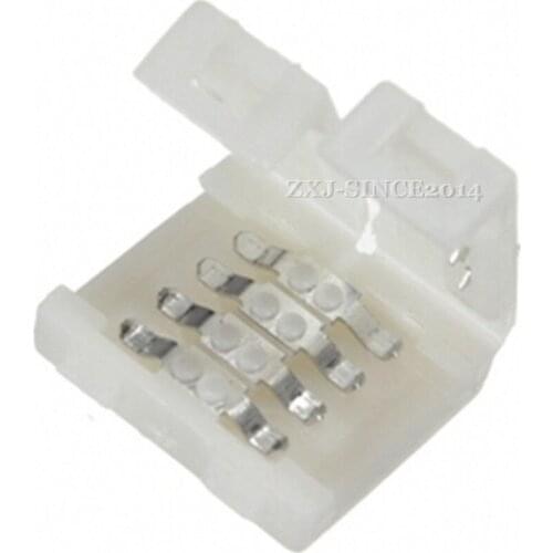 1000Ps 10mm Female 4 pin RGB LED connector for 3528 5050 335 RGB LED Strip Light