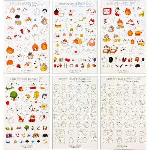 15packs/lot New Korea Cute Cartoon Potato Rabbit I series PVC sticker set Kawaii direction label sticker diary stickers