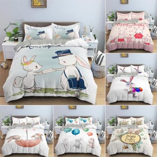 Cartoon Animal Pattern Bedding Set Luxury Cozy Duvet Cover Set For Children Bedroom Quilt Cover Pillowcase Bedclothes 2/3Pcs