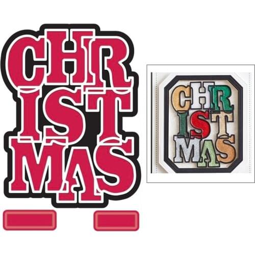 2021 New English Words Christmas Metal Cutting Dies For DIY Craft Making Scrapbooking and Paper Greeting Card No Clear Stamp Set