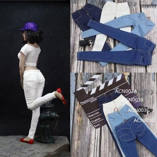 ACNTOYS ACN003 1/6 Scale Trendy Womens Pants Jeans Casual Trousers Fit 12" Ph TBL Female Action Figure Clothes Accessories