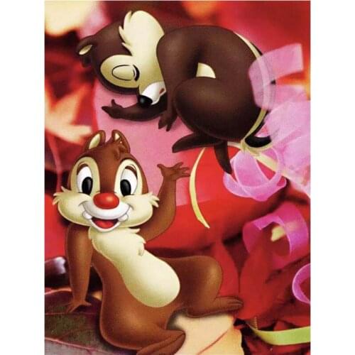Chip 'n' Dale Disney Diamond Painting Cartoon Squirrel Full Square/Round Diamond Mosaic Childrens Room Decor Handwork