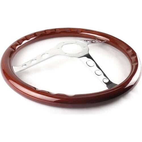 380mm 15inch Wooden Steering Wheel Fits Classic Car Universal Professional
