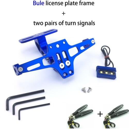 Motorcycle Rear License Plate Mount Holder and Turn Signal Light For Honda For Kawasaki Z750 Z800 For YAMAHA MT07 MT09 MT10 R1 3