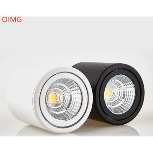 Dimmable Rotating Downlight COB LED Ceiling light Surface mounted Cylinder Ceiling lamp 9W 12W 15W 18W 20W Adjustable Spot light