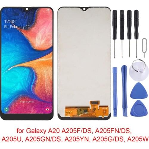 For Samsung Galaxy A20 A205F/DS,A205FN/DS,A205U, A205GN/DS,A205YN,A205G/DS Display LCD Screen Digitizer Full Assembly module