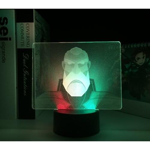 Two-Color Series Old Man With Closed Eyes And Long Beard 3D Lamp Acrylic Light Guide Plate for Children Festival Birthday Gifts