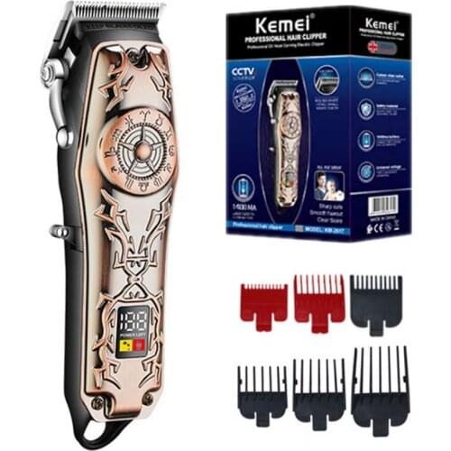 Original professional electric hair clipper adjustable hair cutting machine rechargeable hair trimmer with six attachment combs