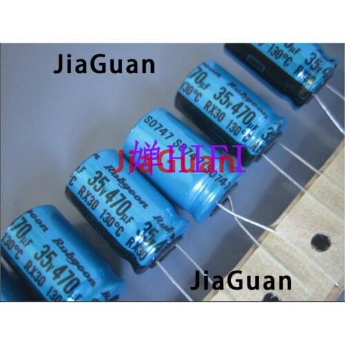 20PCS NEW RUBYCON RX30 35V470UF 12.5X20MM Electrolytic Capacitor rx30 470uF/35V 130 degrees 470UF 35V