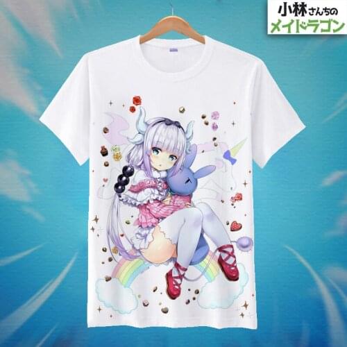 Miss Kobayashis Dragon Maid S Cosplay T-shirt Summer Women Kamui Kanna Tooru T Shirt Fashion Men Tshirt Short Sleeve Top Tees