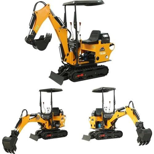 Function Mini Crawler Excavator High Performance Excavator with Rubber Track 0.8T Small Digger For Garden