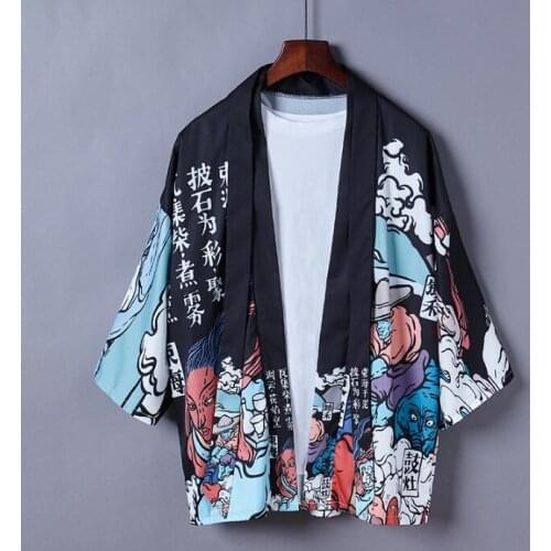 Woman Man Coat Japanese Kimono Summer Cardigan Kimono Yukata Woman Loose Sweet Outer Garment