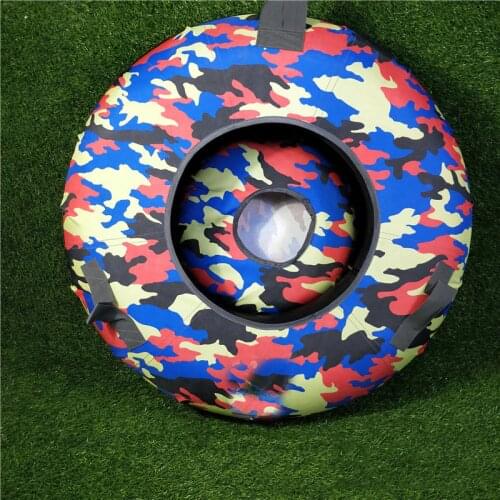 Thicken 2 Peoples Sled Snow Tube Ski Board Skis Winter Tools Wear Resistance and Low Temperature Dry Land Sliding Sand Ring