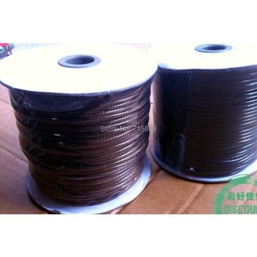 Free Shipping 1Roll 5mm 34 Meters Round Cord Waxed Cotton Cord Jewelry Cord Black/ Coffee You Choose