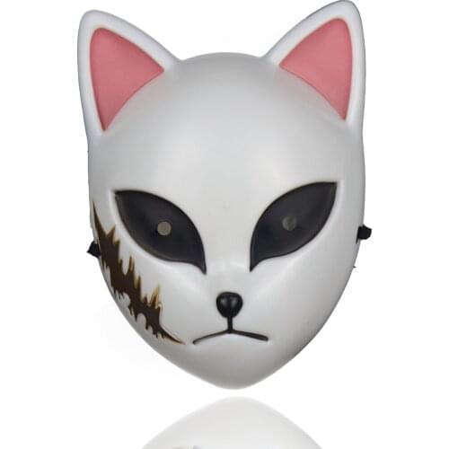 Anime Demon Slayer Kimetsu No Yaiba Cosplay Sabito Kamado Tanjirou Makomo Resin Mask Halloween Party Costume Collection Props