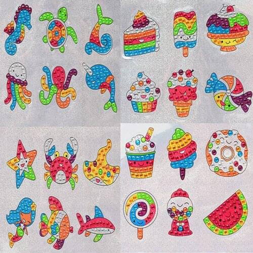 Easy Diamond Painting Kits for Kids 5D DIY Diamond Kits Paint by Numbers Handmade Sticker Arts and Crafts for Children
