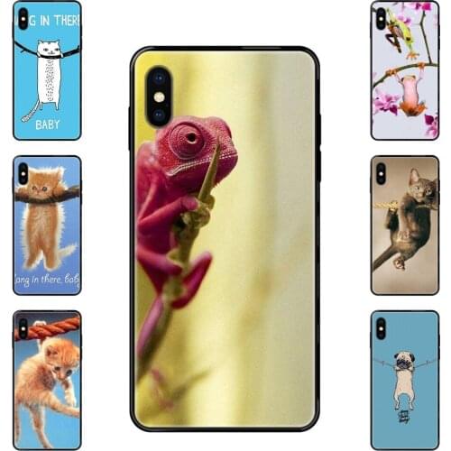 Newly Special Luxury Black Soft Phone Case For Galaxy S5 S6 S7 S8 S9 S10 S10e S20 edge Lite Plus Ultra Hang In There Baby