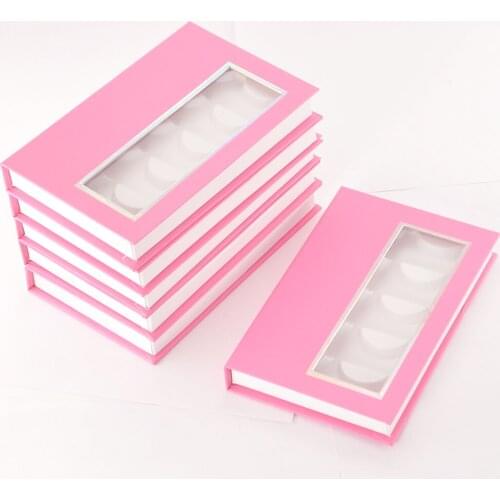 Wholesale Eyelash Boxes Packaging 5pairs of mink eyelash box custom private logo faux cils strip empty with tray case Vendors