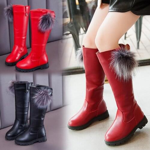 Autumn & Winter Fashion Girls High Boots Children Shoes Princess Knee-High Boots Size 26-37