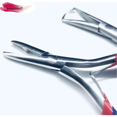 1Pcs Flat Stainless Steel Crimping pliers Removal & Fitting Half Hole Plier Tool Hair Extensions alicate