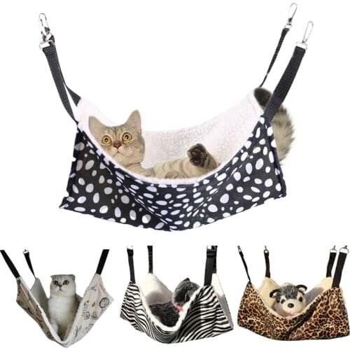 Pet Hanging Bed Round Dot Tower Zebra Leopard Pattern Warm Pet Hammock Pet Cage Hammock