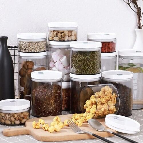 Transparent Sealed Cans Food Storage Containers Home Organizers Kitchen Storage Boxes Miscellaneous Grains Sorting Tank