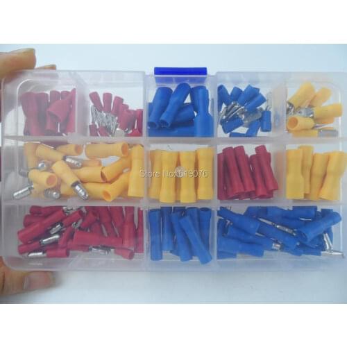 Connector 150pcs Insulated Spade Crimp Wire Cable Connector Terminal Male/Female Kit