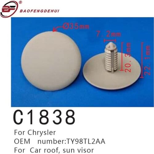 Sun Visor Positioning Buckle For Chrysler Ty98tl2aa Auto Pull Pin Car Roof Positioner