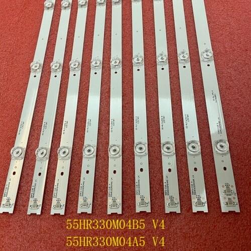 9pcs/set LED backlight strip for TCL L55P3CUS LVU550ND1L cd9w27 55BC7600 55U6780C 4C-LB5504-HR17J HR18J 55HR330M04B5 V4