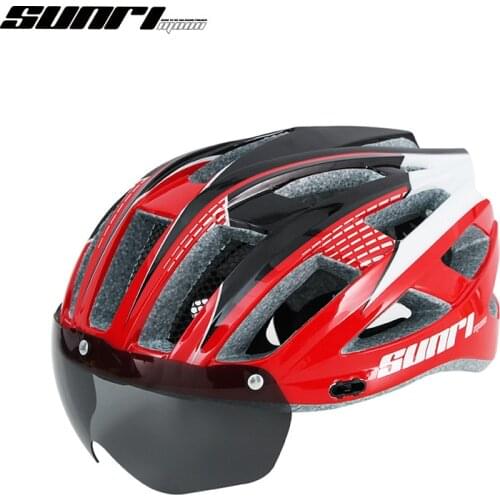 Adult Bicycle Helmets Road Motorcycle Ultralight Mountain Helmets with Removable Bike Goggles Safety Accessory for Men and Women
