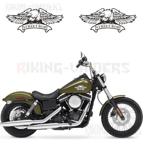 Custom Eagle Logo Stickers Fuel Tank Decals Vinyl Sticker For Harley Dyna Street Bob