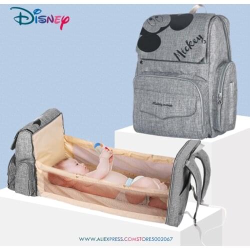 Disney Large Capacity Mummy Bag Maternity Nappy Bag Travel Backpack Nursing Bag For Baby Care Womens Fashion Bag Baby Bed