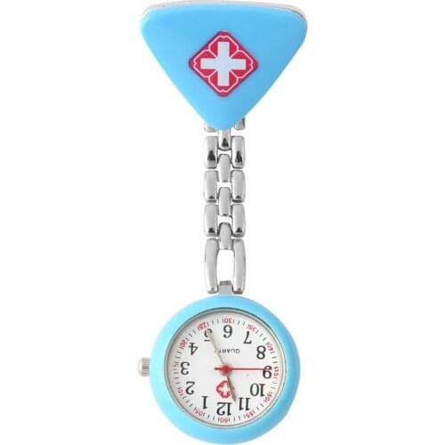 Clip Nurse Pendant Pocket Quartz Red Cross Brooch Nurses Watch Fob Hanging reloj de bolsillo drop shipping