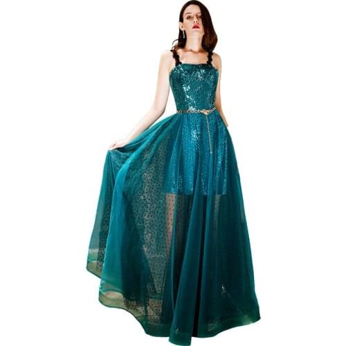 Beauty Emily Evening Dress 2020 Long Lace Up A Line Formal Party Prom Dress Floor-length Dinner Gowns robe de soiree