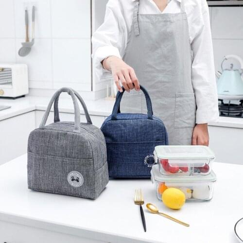 1PCs Fresh Cooler Bags Waterproof Nylon Portable Zipper Thermal Oxford Lunch Bags For Women Convenient Lunch Box Tote Food Bags