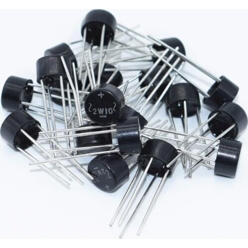 100PC/Lot New 2W10 2A 1000V Diode Bridge Rectifier