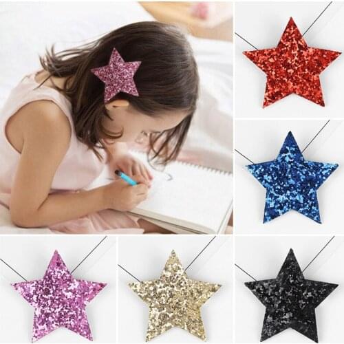 2 pcs New Style Baby Tie Bow Love Heart BB Hairpins Children Accessories Girls Headwear Color Princess Star Cute Barrette Hair C