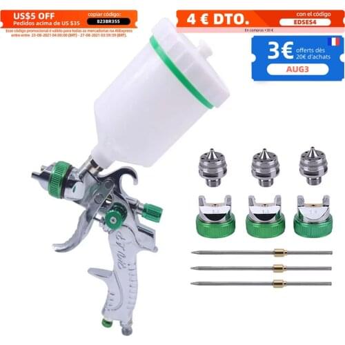 Airbrush HVLP Spray Gun Set 600 ML 1.4 1.7 2.0 mm Nozzle Gravity Pneumatic Paint Sprayers For Professional Car Repair Tool Kits