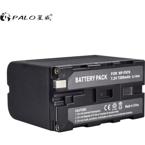 PALO 7.2V 7200mAh NP-F960 NP-F970 NP F960 F970 F950 Battery For Sony PLM-100 CCD-TRV35 MVC-FD91 MC1500C L10