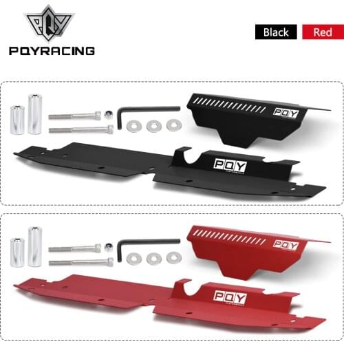 Aluminum Radiator Cooling Plate Panel Cover Shroud + Boost Solenoid Cover For 08-14 Subaru Impreza WRX & STI